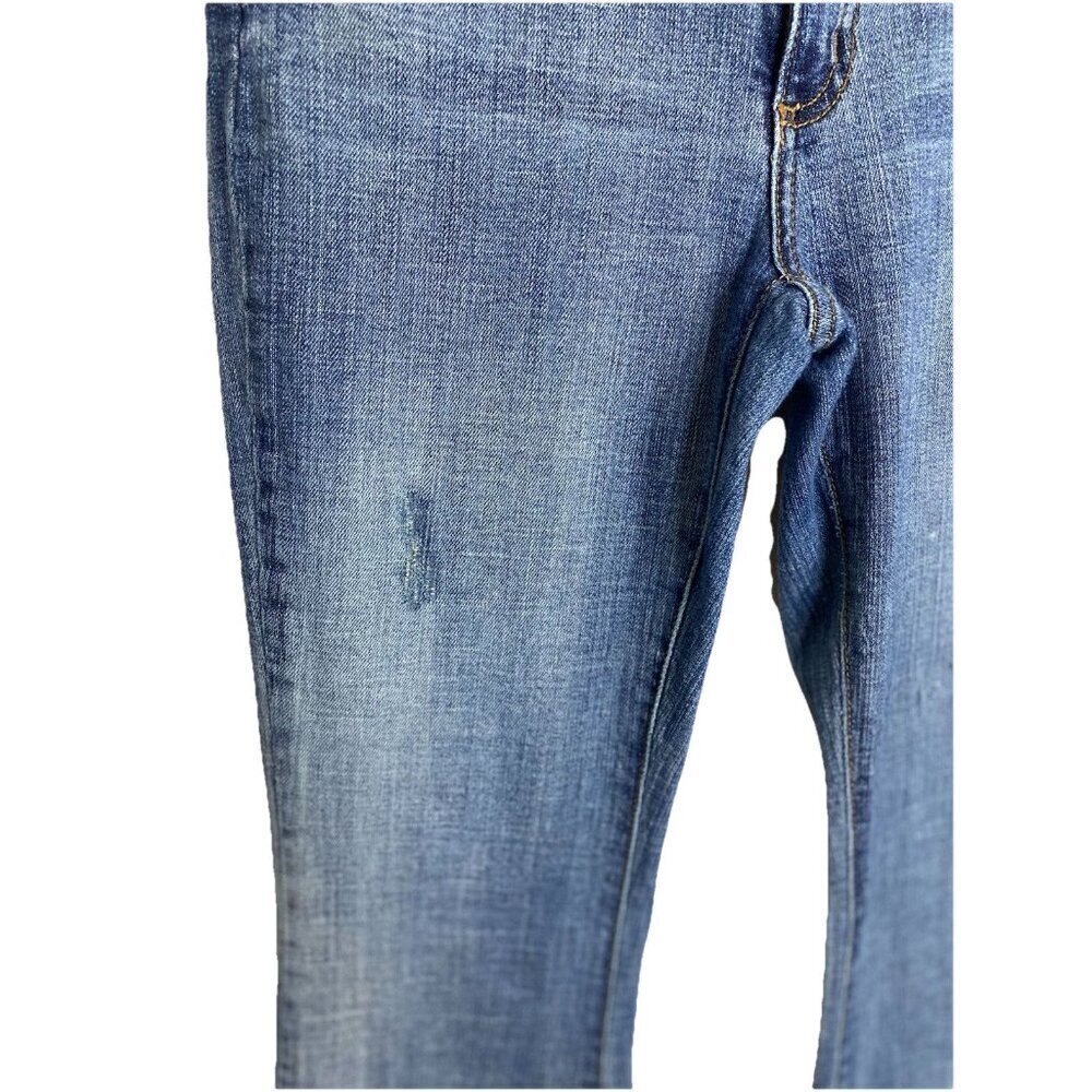 Pistola Ultra Flare Bell Bottom Frayed Hem Distressed Mid Rise Jeans Size 28 - Picture 3 of 12